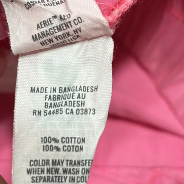 Aerie Baggy Cargo Skater Pants Neon Pink Oversized Wide Leg Medium - Image 9