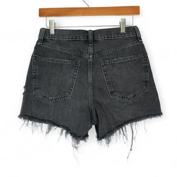 Gap Denim Shorts Womens 25/0R (28x4) Black 4" High Rise Stride‎ Short Distressed - Image 2