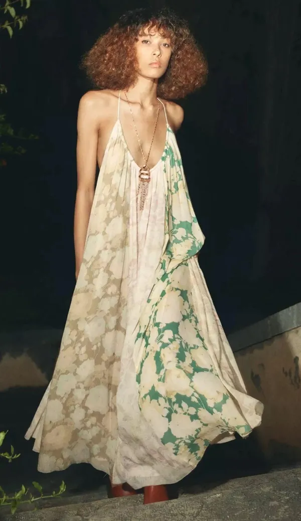 Zara Floral Halter Dress flowy summer casual vacation bohemian - Image 18