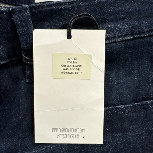 Cosmic Blue Love Stitch Fix Mid Rise Flare Jean Blue Denim Size 28 Stretch‎ - Image 4