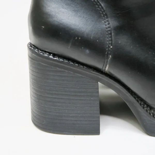 Vintage 90s No Boundaries Black Chunky Heeled Boots - Erin - Image 8