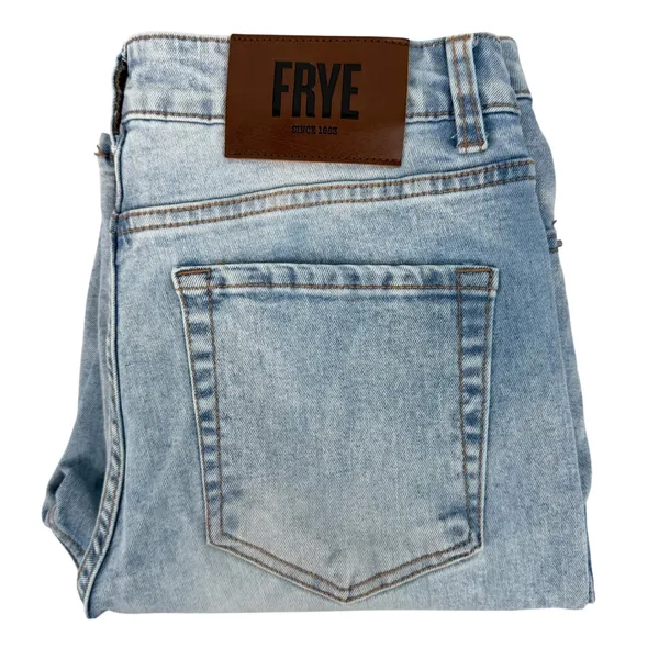 Frye Straight Leg Jeans Women 28 Light Blue High Rise Denim Classic Minimalist - Image 2