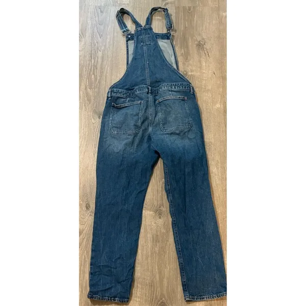 Gap Maternity Stretch Denim Jean Bib Overalls‎ Size S Pockets 27 inch Inseam - Image 2