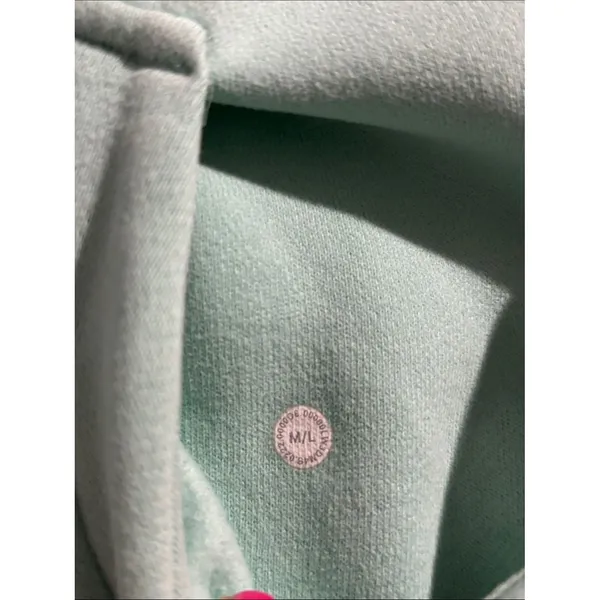Lululemon Scuba Oversized Half Zip Hoodie Wild Mint Light Cotton Terry Size M/L - Image 4