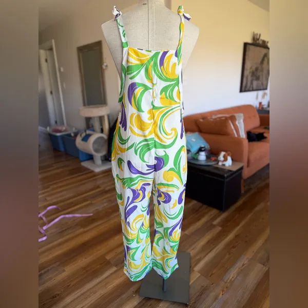 Women's NEW Mardi Gras Theme Colorway Tie Strap Jumper Size M #260775 - Image 8