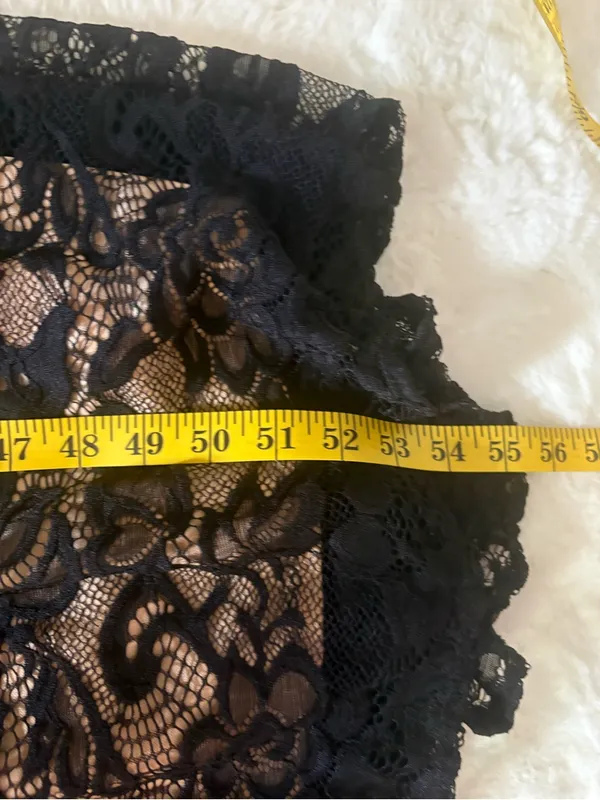 Lulus Sexy Sophistication Black Lace Strapless Trumpet Maxi Dress Size Small NWT - Image 7
