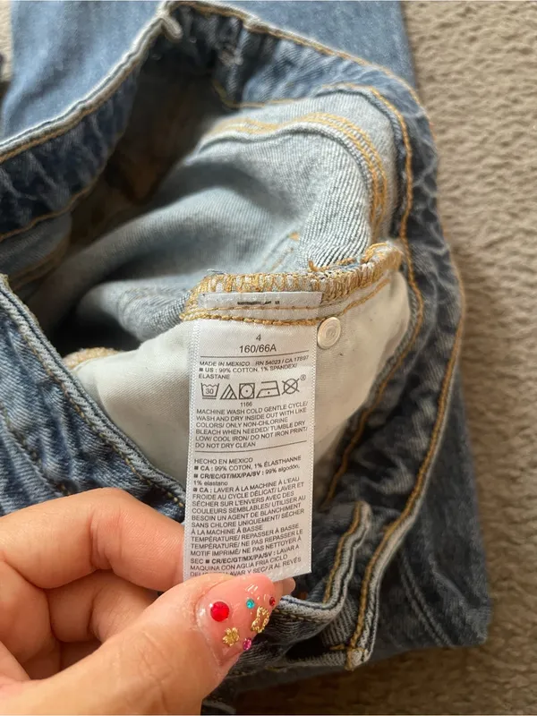 Old navy Classic High-Rise Straight wide Leg Jeans - Dark Blue - Image 4