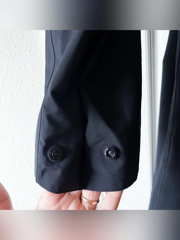 Lululemon Oversized Tie-Waist Trench Coat Black‎ Size 2 Excellent - Image 6
