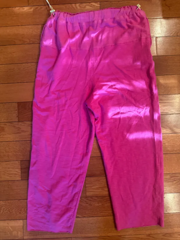 Free People Hot Pink Cropped Wide Leg Surfside Jogger Pants - Size Medium - Image 5