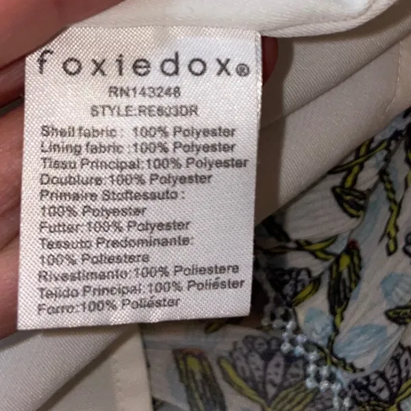 Foxiedox Dress Lexie Cold Shoulder Floral Wrap Coquette Summer New large-NO BELT - Image 5