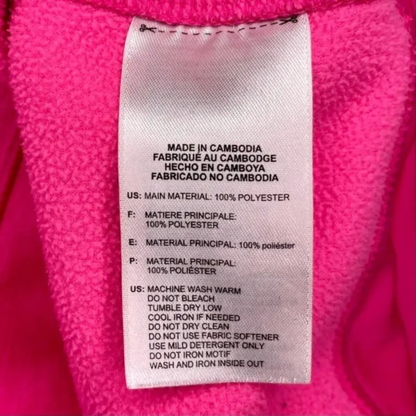 Adidas Pink Fleece Hooded Sweatshirt Size Small - Image 10