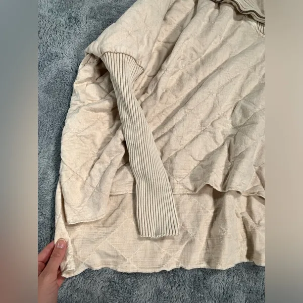 FP one free people cream cotton Sweatshirt sweater - Image 2