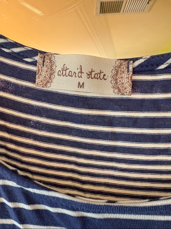 NWT M Altar'd State blue & White Striped Tank sleeveless and flowy dress or top - Image 4