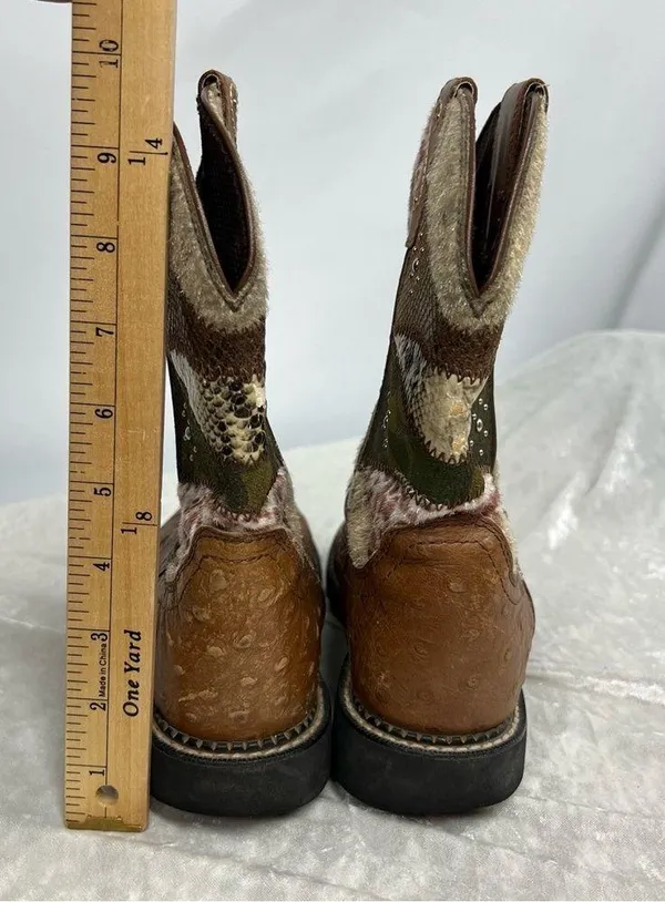 Justin Boots Gypsy leather Boots 7B cowboy cowgirl patchwork - Image 4