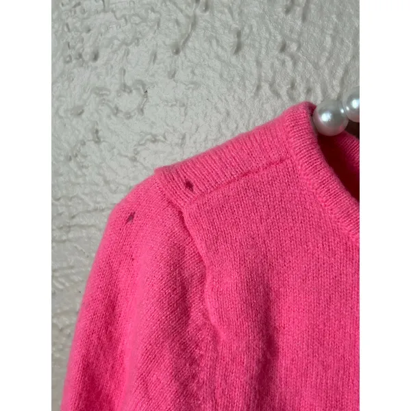Lilly Pulitzer Cashmere Sweater Size Small Bright Pink Preppy Colorful TINY FLAW - Image 6