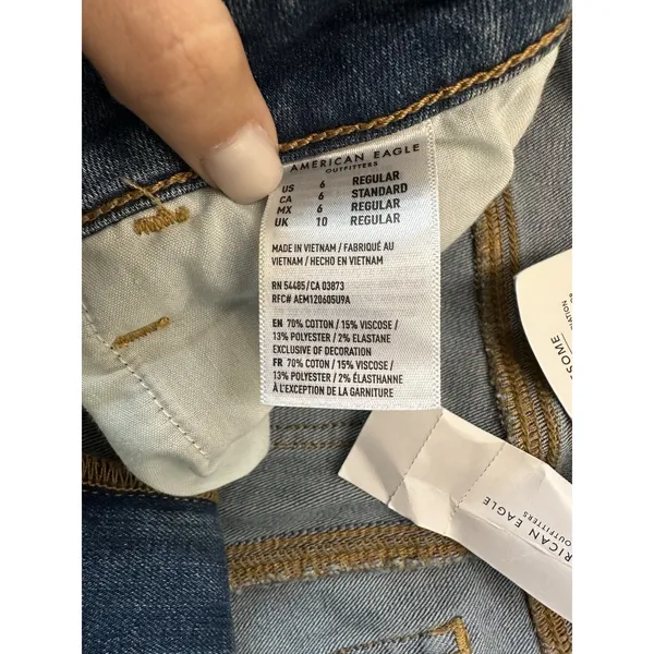 NWT American Eagle Jeggings Women's Size 6 High Rise Super Stretch 2529 - Image 4