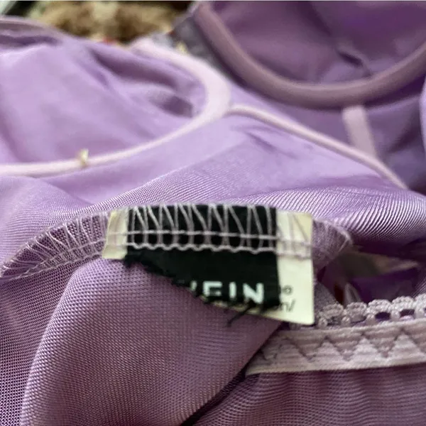SheIn Lavender Purple Satin Corset Tank Top M Medium Butterfly Accents Butterflies - Image 7