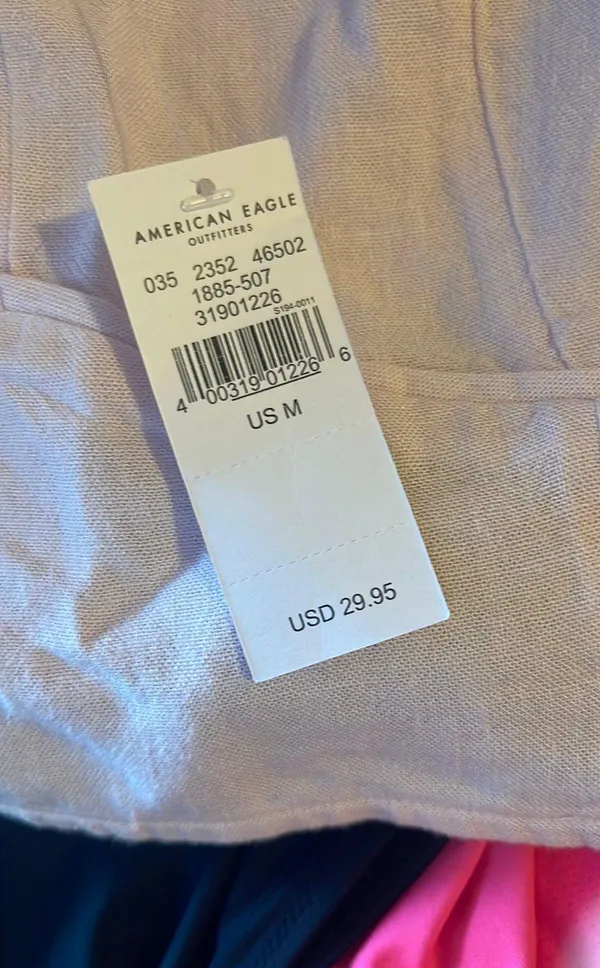 American Eagle Linen Crop Top - Image 2