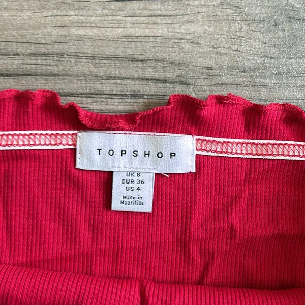 Topshop red tube top - Image 2