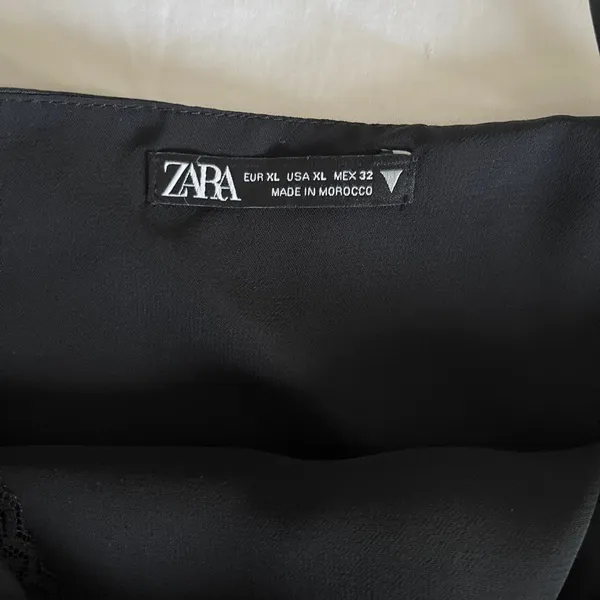 ZARA Black Strappy Top - Minimalist Camisole - Size XL - Image 7