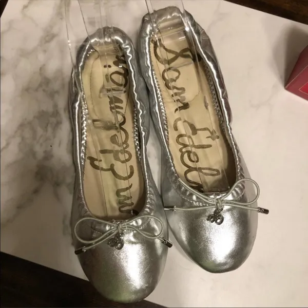 Sam Edelman Felicia Silver Ballet Flats Size 4 - Image 5