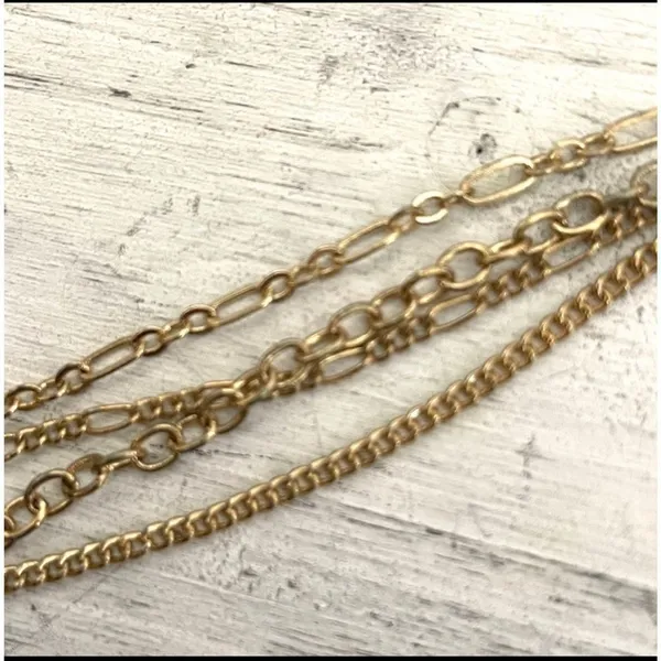 Gold tone multi strand beaded statement necklace - Image 9