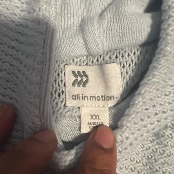 All in‎ Motion Hoodie Pullover Knit Lightweight Activewear XXL - Image 3