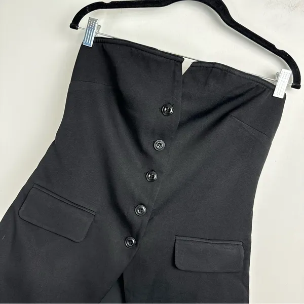NWT Commense Button Down Tube Top Sz Medium Black - Image 10