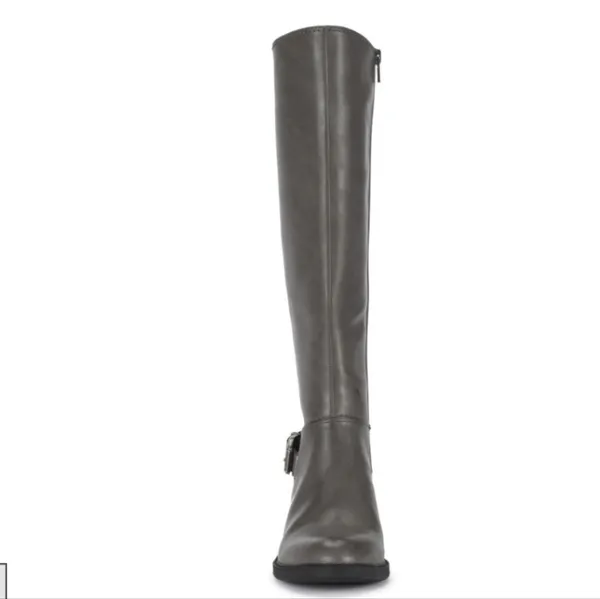 Baretrap Womens Sasson Tall Shaft Riding Boot Size 8.5 Faux Leather Gray Comfort - Image 3