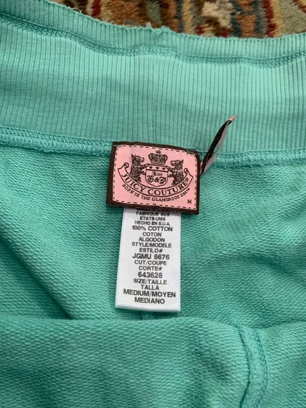 Juicy Couture Pam & Gela Sweat Shorts Distressed Blue Women's Medium - Image 6