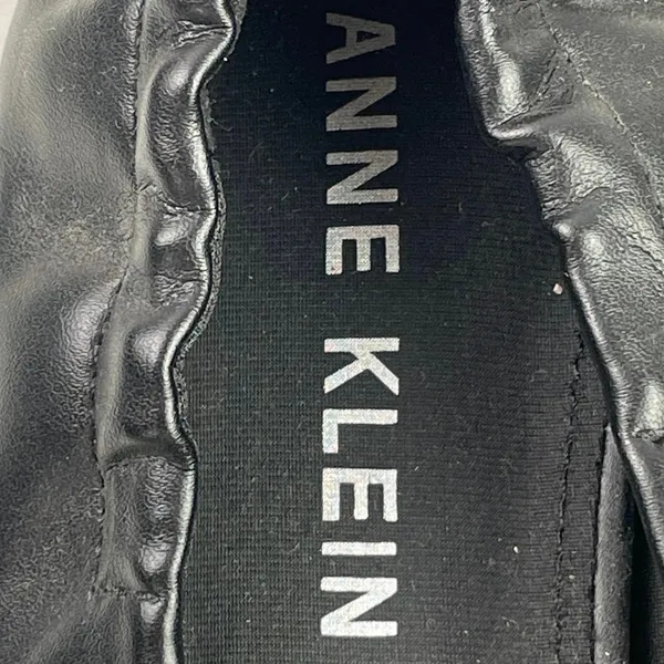 Anne Klein Crystell Women's Black Faux Leather Vegan Ballet Flat Shoes Size 10M - Image 5