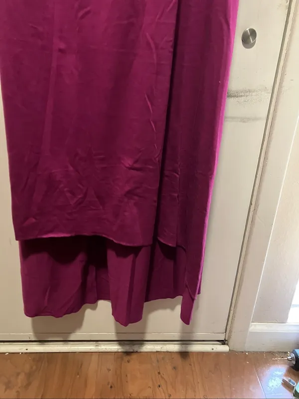 Women’s Off-Shoulder Ruffle Maxi Dress - Magenta Large - Image 2