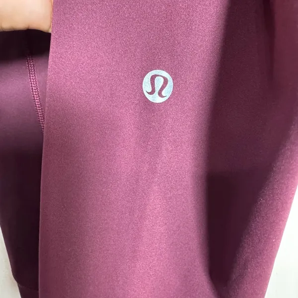 Lululemon fast & free tight 25" Pocket‎ Leggings Burgundy Women's Size 6 - Image 5