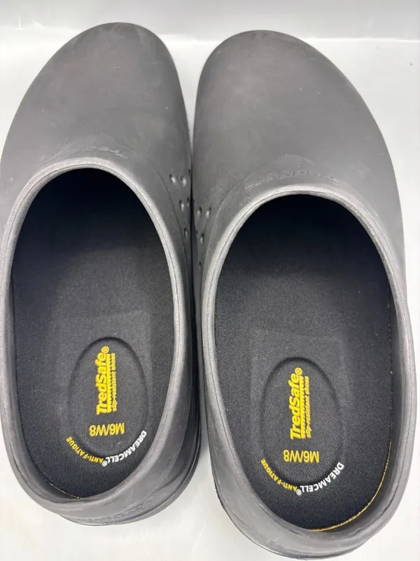 TredSafe Clogs Unisex M6/W8 Black Rubber Oil Slip Resistant Casual Round Toe - Image 5