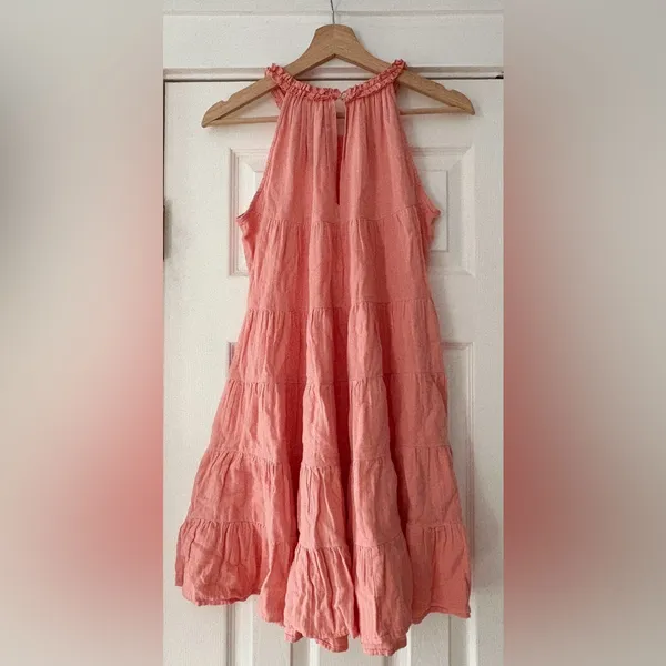 Elan Coral Pleated‎ Tiered Sundress Size Small NWT 100 Percent Cotton - Image 3