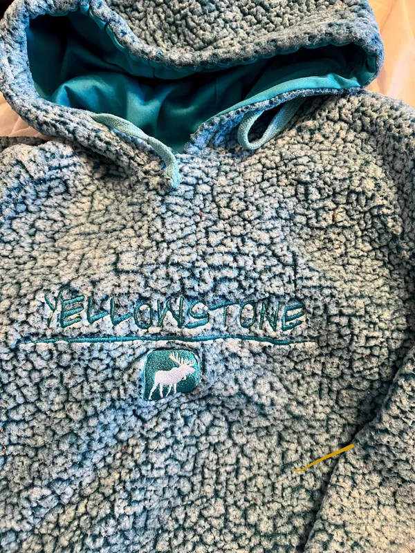 Sherpa Yellowstone Hoodie Blue Size M - Image 2