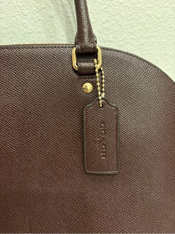Coach F 57524 Crossgain Leather Satchel Blush Handbag Brown Leather EUC - Image 3