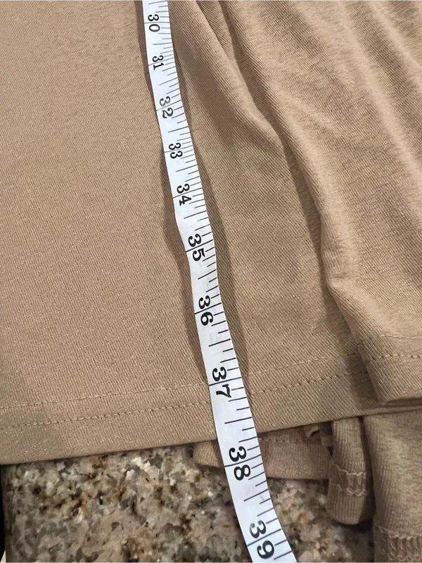 COMMENSE NWT Sold Out Khaki Taupe Gathered Top & Flowy Maxi Skirt Set XS - Image 9
