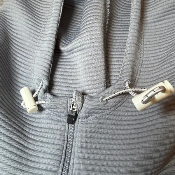 ASICS Womens Size Large Gray D1 Quarter Zip Hoodie Pullover Athletic Running Top - Image 8