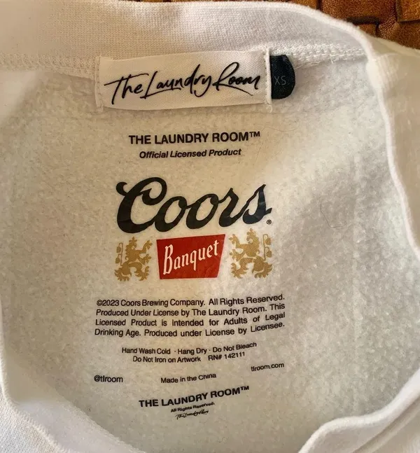 COORS White Oversized Laundry Room Sweatshirt - Image 4