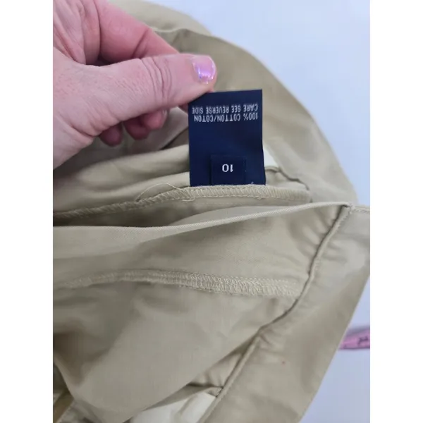 Ralph Lauren Polo Golf Shorts Womens 10 Khaki Tan Pleated Cotton‎ Chino Bermuda - Image 4