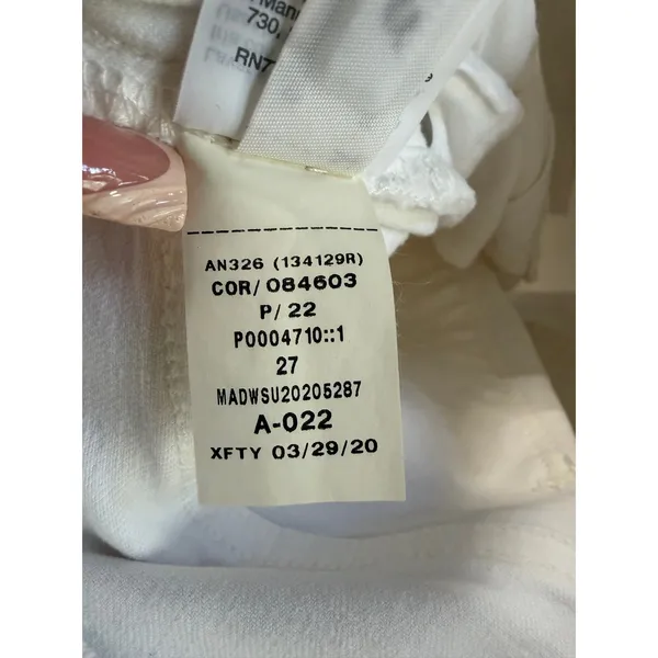 Madewell Slim Wide Leg‎ Crop Jeans Size 27 White High Rise - Image 8