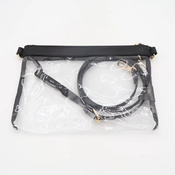 Nanette Lepore Womens Handbag Clear Transparent Adjustable Strap Crossbody Bag - Image 3