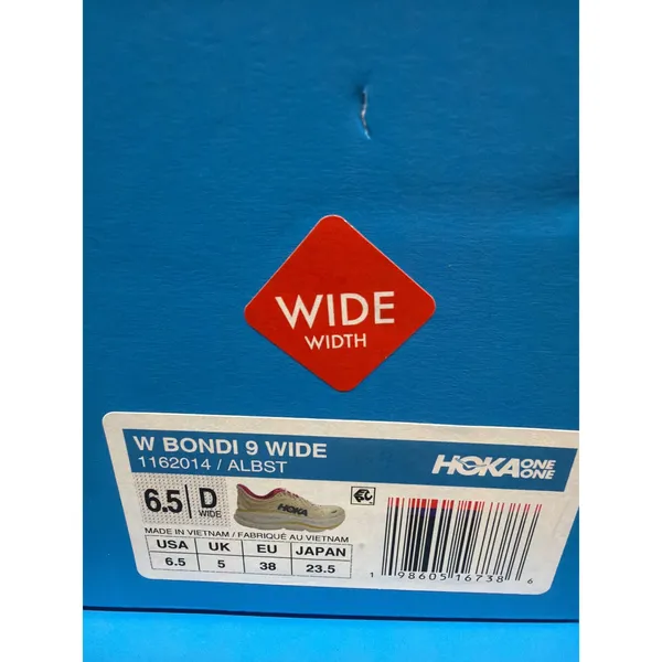 HOKA Women's Bondi 9 Running Shoes ALBST Size 6.5D Wide NWB - Image 7