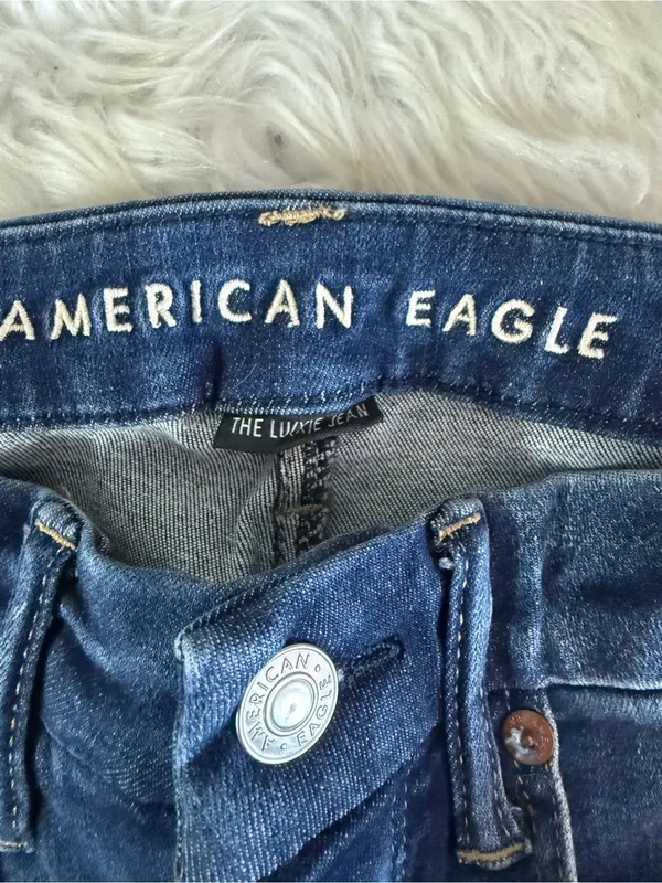 American Eagle Luxe Super High Rise Jegging Jeans Size 4 Long Distressed - Image 7