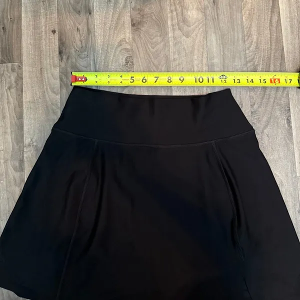 Abercrombie & Fitch YPB sculptLUX Athletic Skirt Skort with Slit Black Large - Image 4