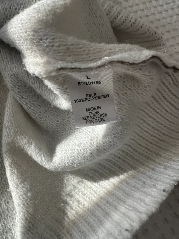 Oversized Cream Sweater Tan Size L - Image 5