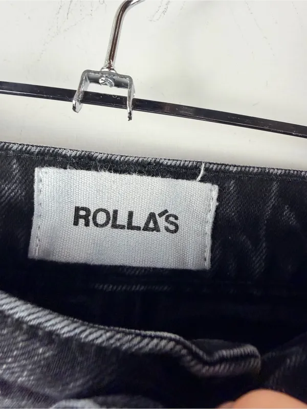 Rolla’s Sailor High Rise Wide Leg Jeans black denim size 26 - Image 3