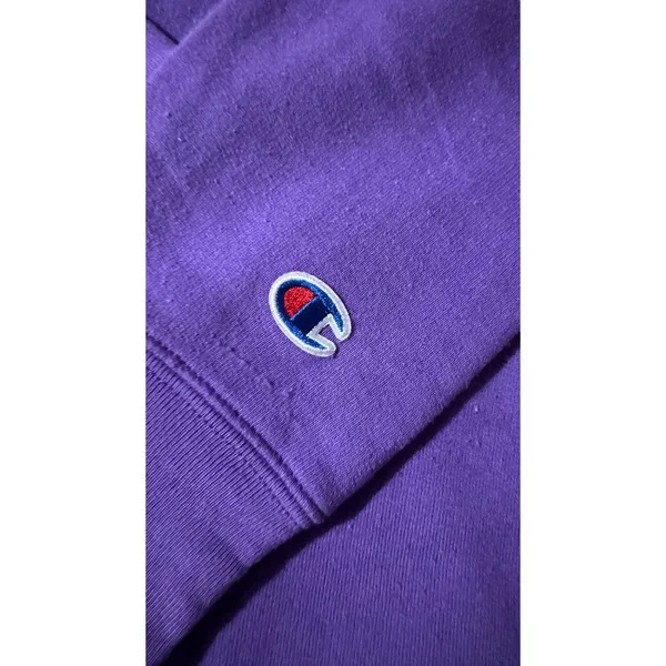 Champion Womens‎ Purple Pullover Hoodie Sweatshirt Graphic Logo Size Large L - Image 2
