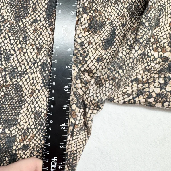 Free People We The Free Snakeskin Skinny Jeans Womens Size 28 Brown Animal Print - Image 5